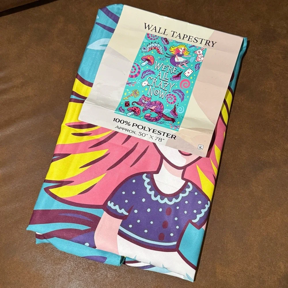 🆕 Alice in Wonderland Large 50”x78” Wall Tapestry